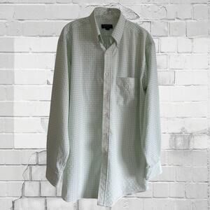 Club Room Men's Regular Fit Traveler Dress Shirt 15 32 / 33 Mint Green White